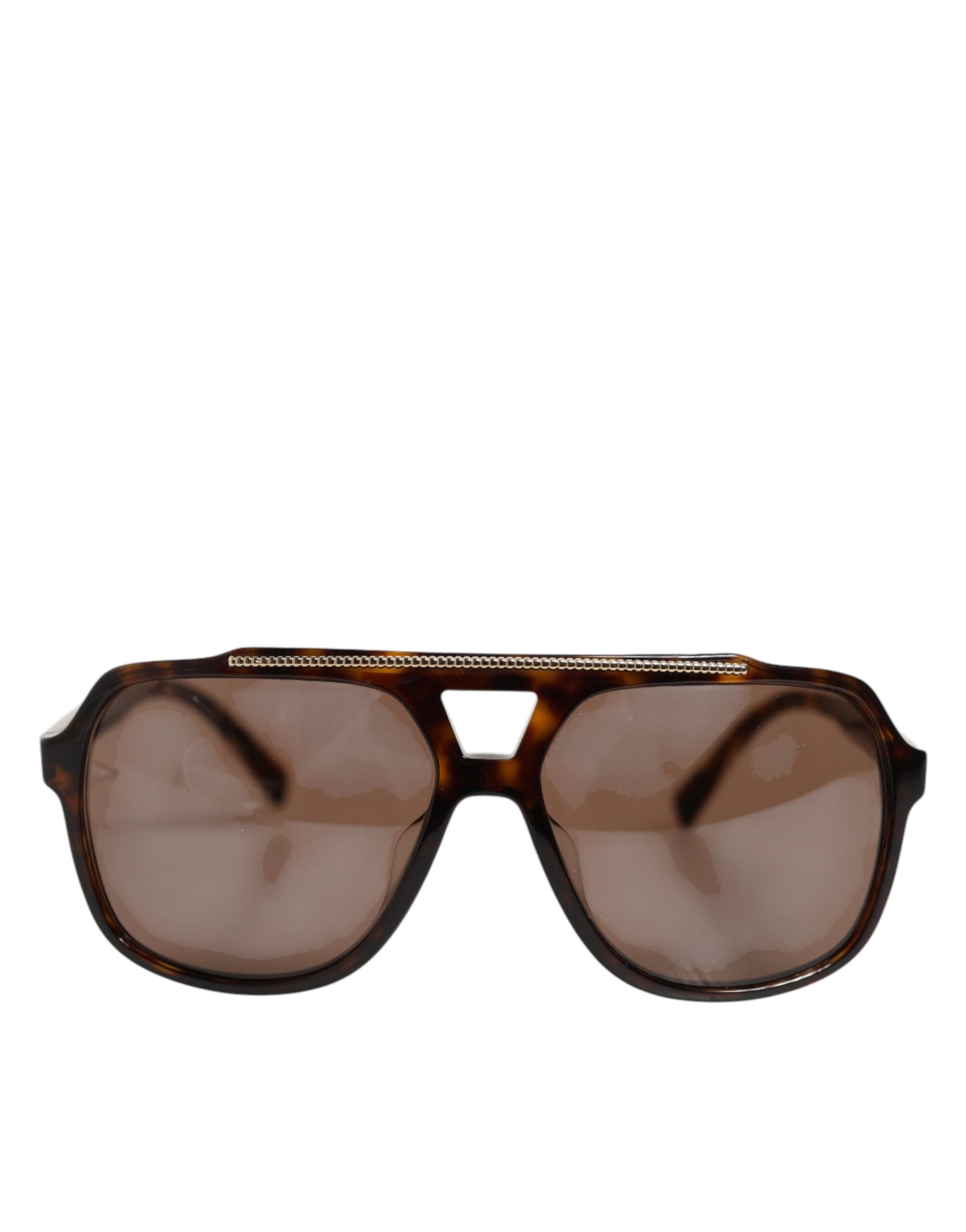 Dolce & Gabbana Dark Brown Tortoise Shell Pilot Frame Sunglasses