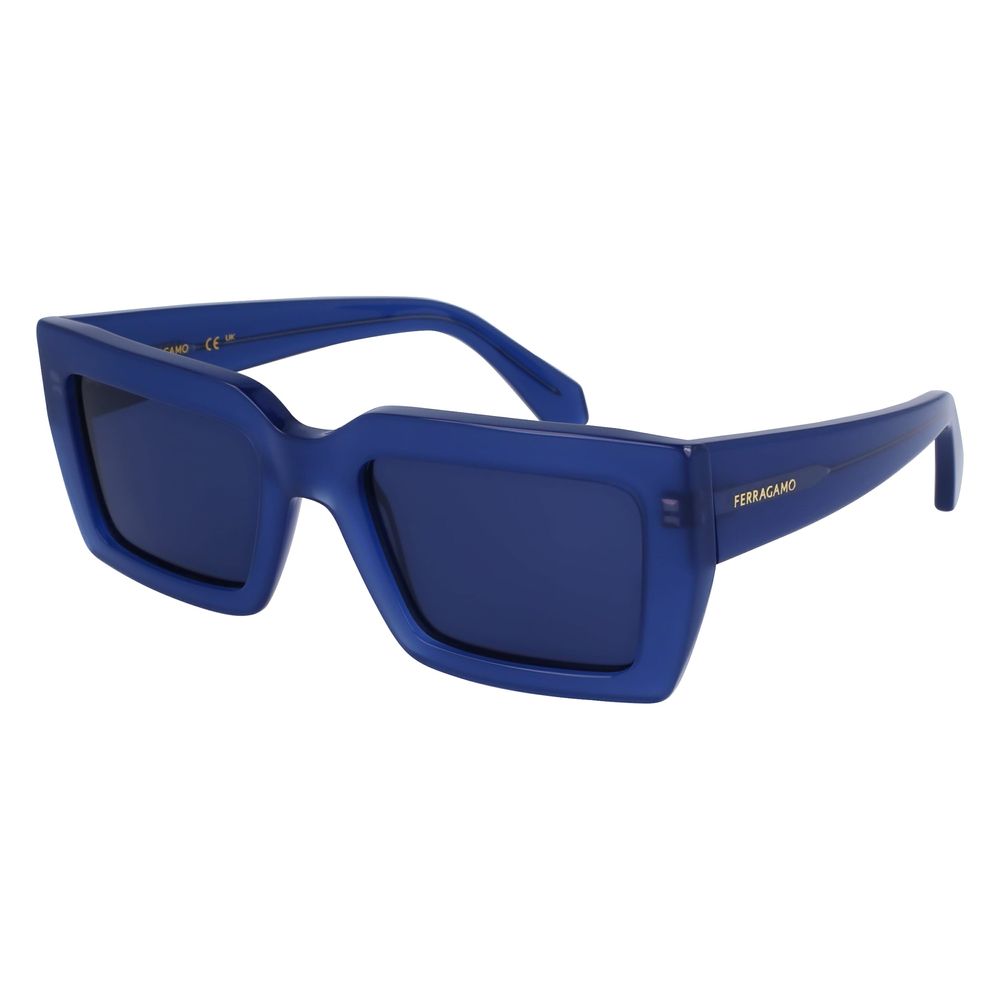 Ferragamo Blue Acetate Sunglasses
