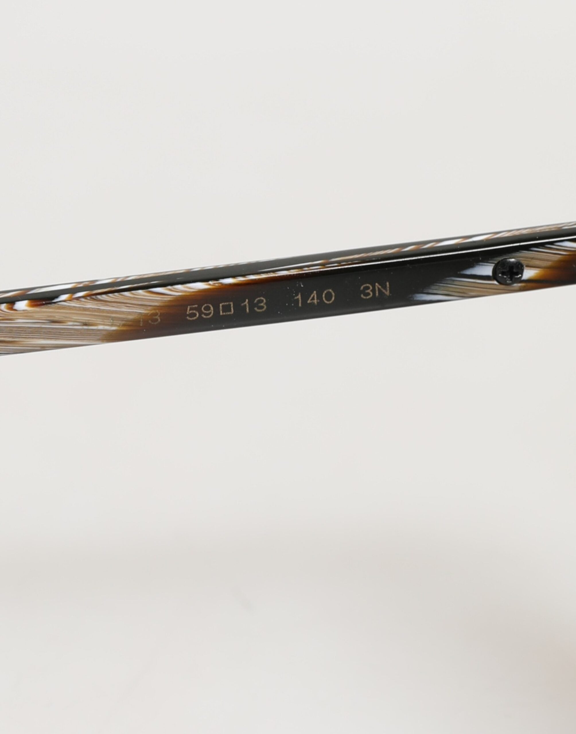 Dolce & Gabbana Modified Aviator Striped Brown Acetate Gradient Sunglasses